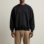 Black Drop Shoulder SweatShirt